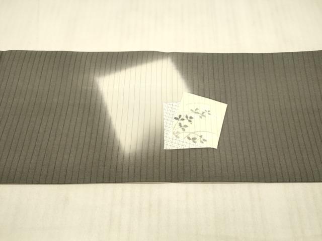 平和屋着物＊夏物 絽塩瀬 九寸名古屋帯 刺繍 草花文 金銀糸 正絹 逸品 DAAX8905cm