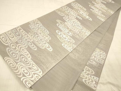 平和屋着物＊夏物 六通柄袋帯 流水文 銀糸 正絹 逸品 DAAX8909cm