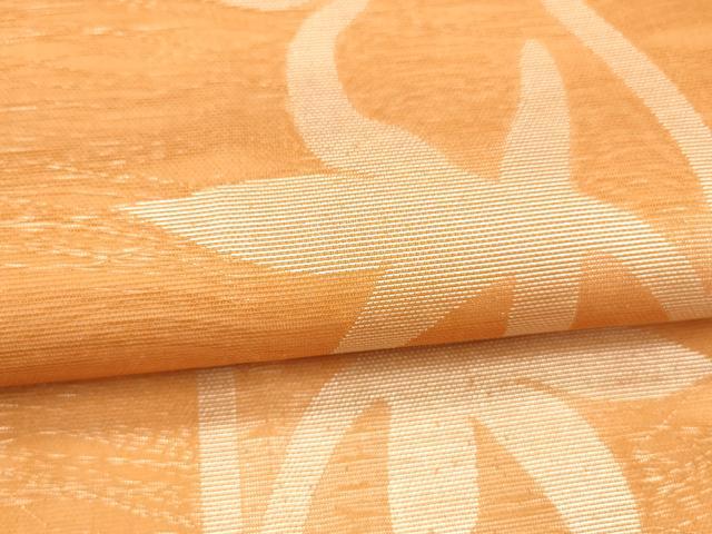 平和屋着物＊夏物 全通柄 本袋帯 枝花文 銀糸 正絹 逸品 DAAX8910cm