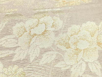 平和屋着物＊夏物 六通柄袋帯 草花文 金銀糸 正絹 逸品 DAAX8913cm