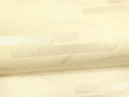 平和屋着物＊夏物 両面 六通柄袋帯 流水文 草葉霞文 銀糸 正絹 逸品 DAAX8914cm