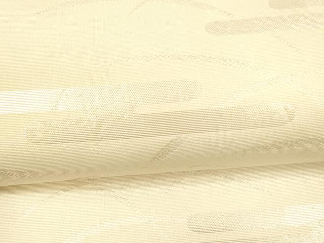 平和屋着物＊夏物 両面 六通柄袋帯 流水文 草葉霞文 銀糸 正絹 逸品 DAAX8914cm