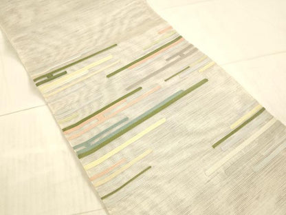 平和屋着物＊夏物 太鼓柄袋帯 霞文 正絹 逸品 DAAX8915cm