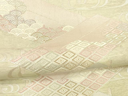 平和屋着物＊夏物 六通柄袋帯 薫風 流水吉祥文 金銀糸 正絹 逸品 DAAX8916cm