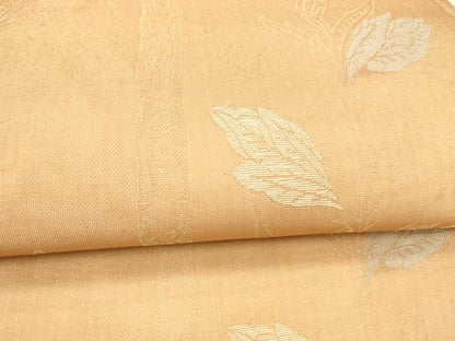 平和屋着物＊夏物 九寸開き名古屋帯 草葉文 金糸 正絹 逸品 DAAX8919cm
