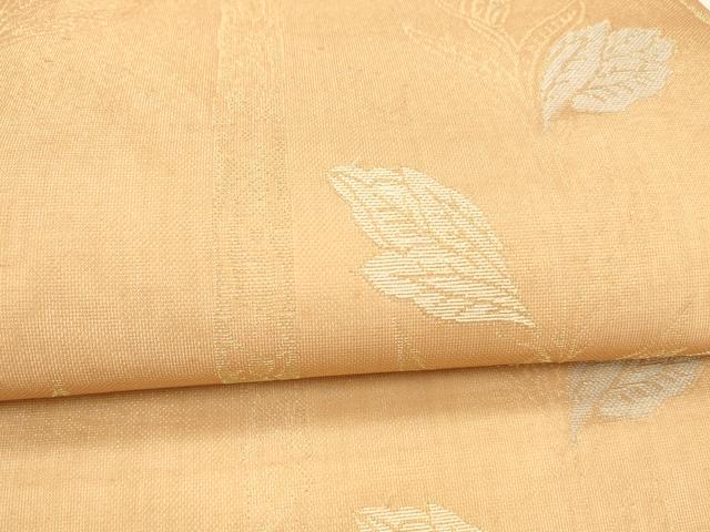 平和屋着物＊夏物 九寸開き名古屋帯 草葉文 金糸 正絹 逸品 DAAX8919cm