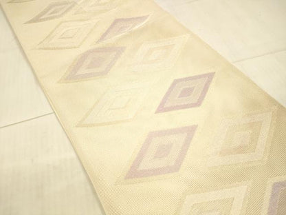 平和屋着物＊夏物 太鼓柄袋帯 菱文 金銀糸 正絹 逸品 DAAX8922cm