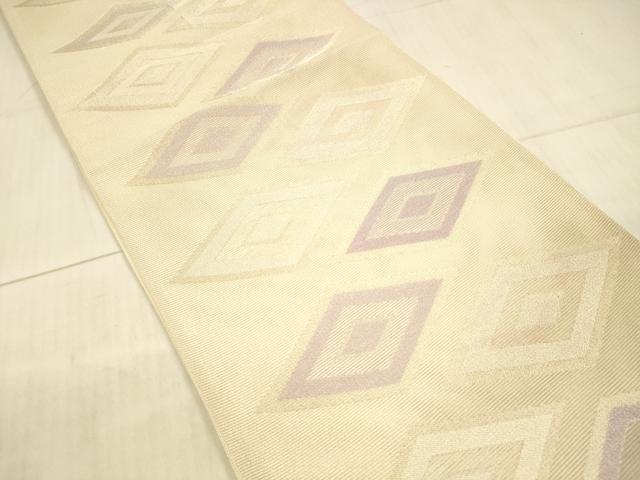 平和屋着物＊夏物 太鼓柄袋帯 菱文 金銀糸 正絹 逸品 DAAX8922cm