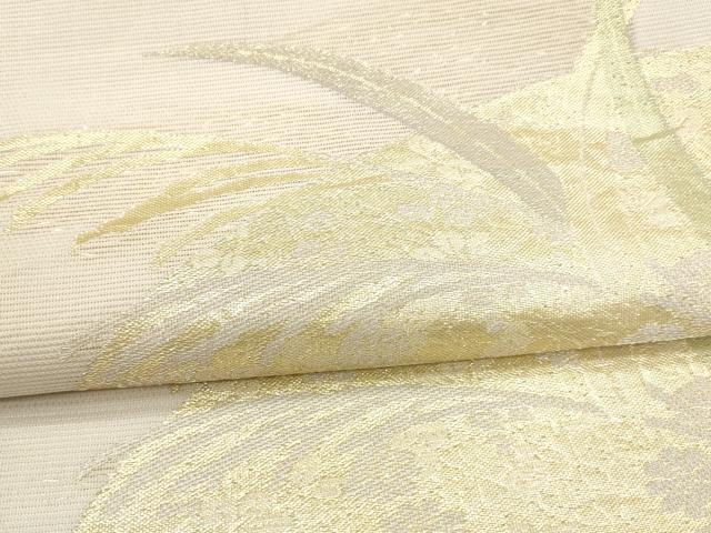 平和屋着物＊夏物 六通柄袋帯 京ころも 地紙草花文 金糸 DAAX8926cm