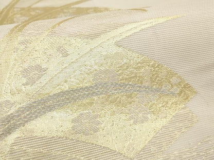 平和屋着物＊夏物 六通柄袋帯 京ころも 地紙草花文 金糸 DAAX8926cm