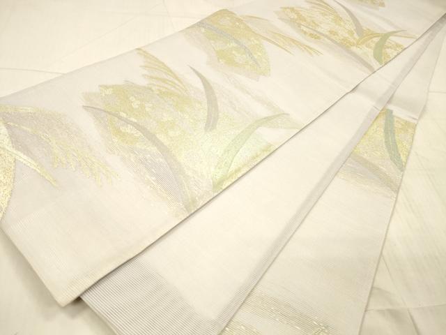 平和屋着物＊夏物 六通柄袋帯 京ころも 地紙草花文 金糸 DAAX8926cm