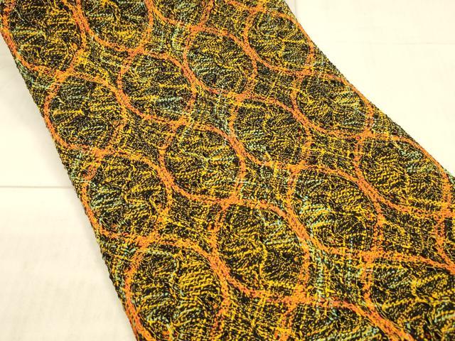 平和屋着物＊夏物 八寸名古屋帯 抽象文様 正絹 逸品 DAAX8932cm