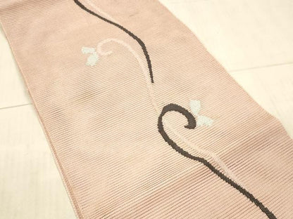 平和屋着物＊夏物 八寸名古屋帯 唐草文 銀糸 DAAX8936cm