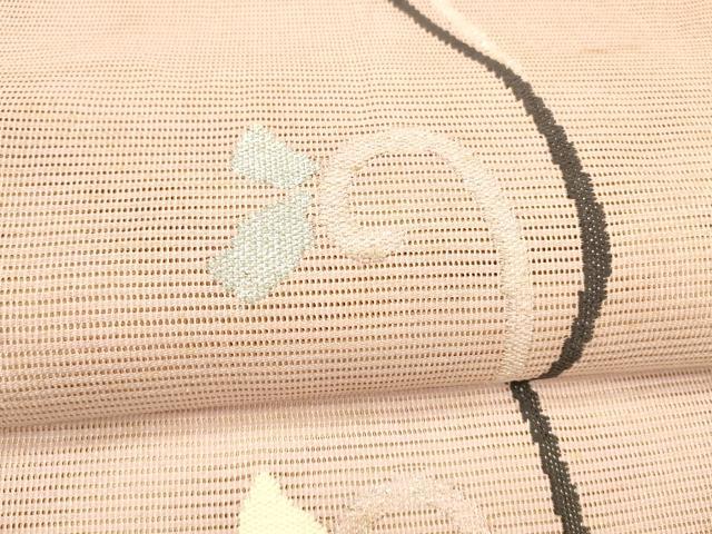 平和屋着物＊夏物 八寸名古屋帯 唐草文 銀糸 DAAX8936cm