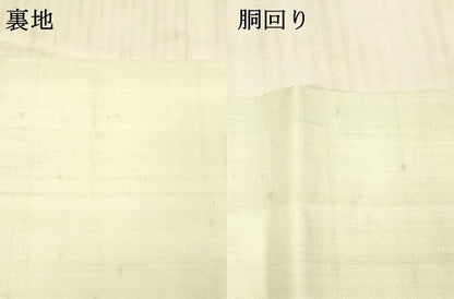 平和屋着物＊夏物 つけ帯 手描き 流水草葉文 魚 正絹 逸品 DAAX8937cm