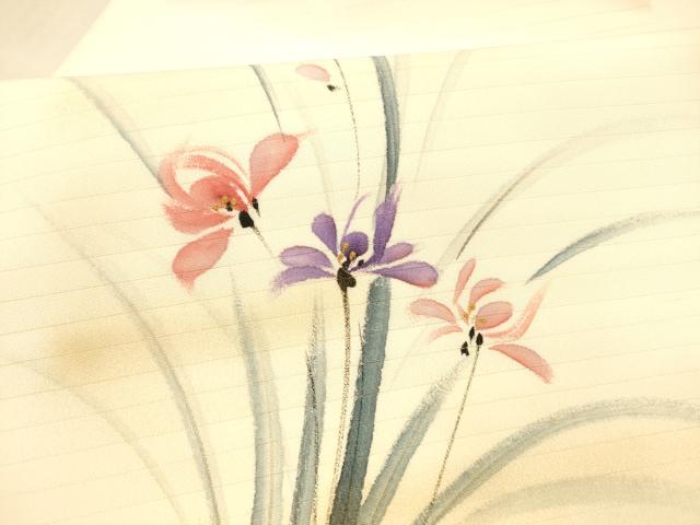 平和屋着物＊夏物 九寸名古屋帯 手描き 草花文 金彩 DAAX8941cm