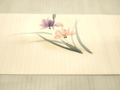 平和屋着物＊夏物 九寸名古屋帯 手描き 草花文 金彩 DAAX8941cm