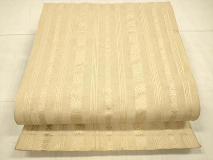 平和屋着物＊夏物 博多織 八寸名古屋帯 献上 丁子色 DAAX8942cm