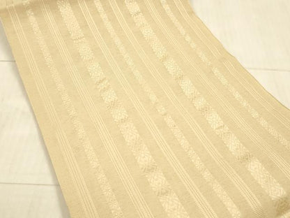 平和屋着物＊夏物 博多織 八寸名古屋帯 献上 丁子色 DAAX8942cm