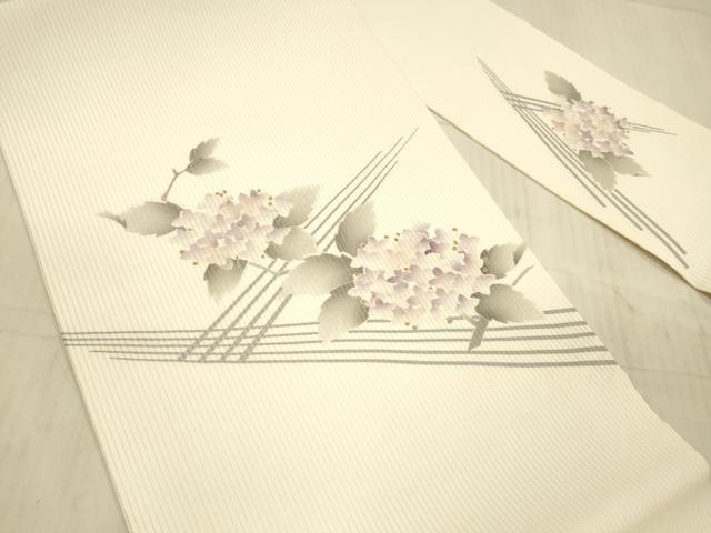 平和屋着物＊夏物 九寸名古屋帯 紫陽花 金彩 正絹 逸品 DAAX8945cm