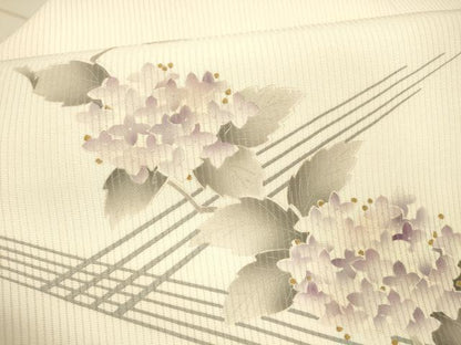 平和屋着物＊夏物 九寸名古屋帯 紫陽花 金彩 正絹 逸品 DAAX8945cm