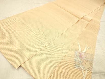 平和屋着物＊夏物 絽綴れ 太鼓柄袋帯 草花文 金銀糸 正絹 逸品 DAAX8951cm