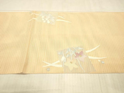 平和屋着物＊夏物 絽綴れ 太鼓柄袋帯 草花文 金銀糸 正絹 逸品 DAAX8951cm