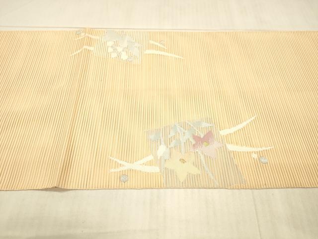 平和屋着物＊夏物 絽綴れ 太鼓柄袋帯 草花文 金銀糸 正絹 逸品 DAAX8951cm