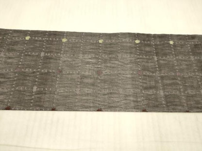 平和屋着物＊夏物 九寸名古屋帯 格子 正絹 逸品 DAAX8952cm
