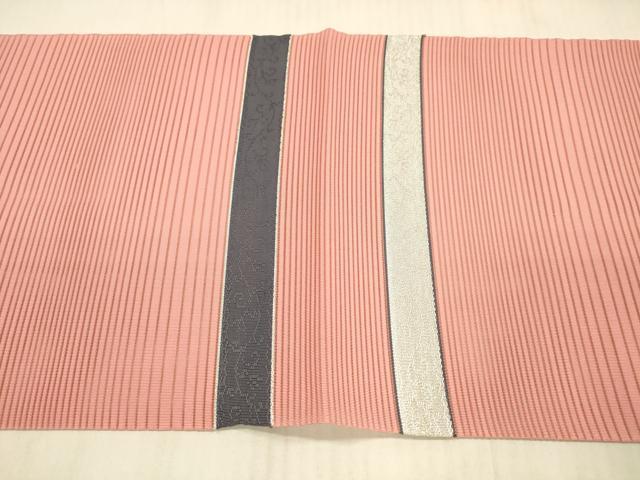 平和屋着物＊夏物 絽綴れ 八寸名古屋帯 抽象文様 銀糸 正絹 逸品 DAAX8953cm