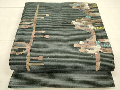 平和屋着物＊夏物 太鼓柄袋帯 抽象文様 金糸 正絹 逸品 DAAX8955cm