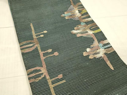 平和屋着物＊夏物 太鼓柄袋帯 抽象文様 金糸 正絹 逸品 DAAX8955cm