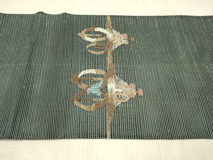 平和屋着物＊夏物 太鼓柄袋帯 抽象文様 金糸 正絹 逸品 DAAX8955cm