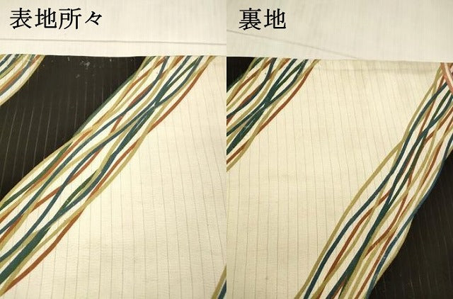 平和屋着物＊夏物　アンティーク　大正ロマン　九寸名古屋帯　抽象文様　正絹　逸品　DAAX8956cm