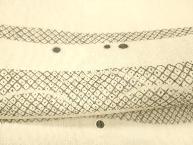 平和屋着物＊夏物 太鼓柄袋帯 鹿の子芝丸文 銀糸 正絹 逸品 DAAX8957cm
