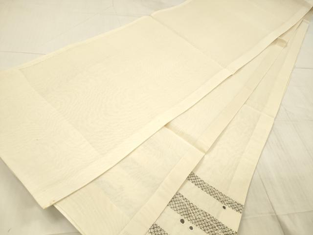 平和屋着物＊夏物 太鼓柄袋帯 鹿の子芝丸文 銀糸 正絹 逸品 DAAX8957cm