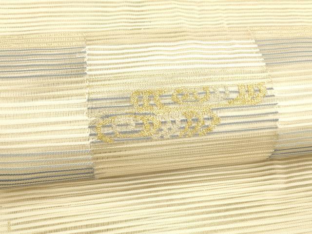 平和屋着物＊夏物 絽綴れ 八寸名古屋帯 抽象文様 金銀糸 正絹 逸品 DAAX8965cm