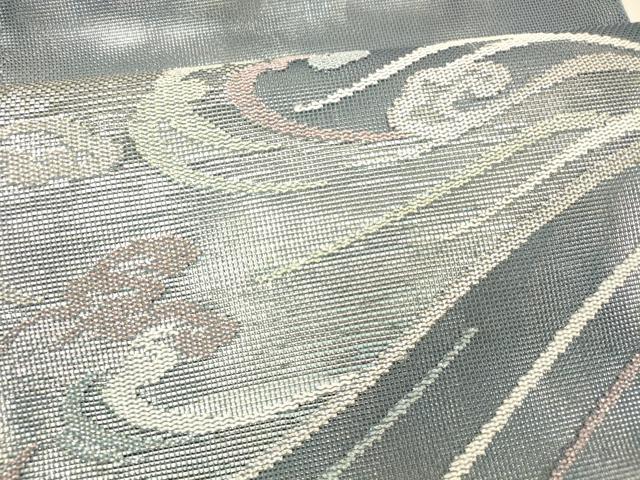 平和屋着物＊夏物 太鼓柄 本袋帯 立波文 銀糸 正絹 逸品 DAAX8966cm