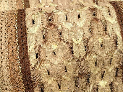 平和屋着物＊夏物 八寸名古屋帯 組織 抽象間道 金糸 正絹 逸品 DAAX8967cm