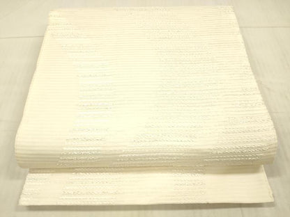 平和屋着物＊夏物 六通柄袋帯 流水文 銀糸 正絹 逸品 DAAX8970cm