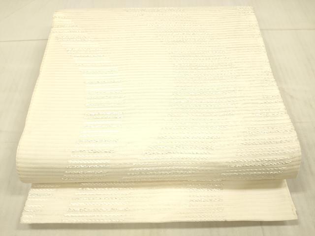 平和屋着物＊夏物 六通柄袋帯 流水文 銀糸 正絹 逸品 DAAX8970cm
