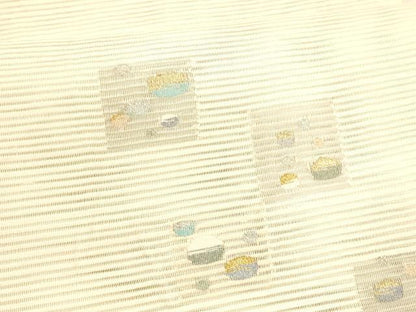 平和屋着物＊夏物 絽綴れ 八寸名古屋帯 抽象文様 金銀糸 正絹 逸品 DAAX8975cm