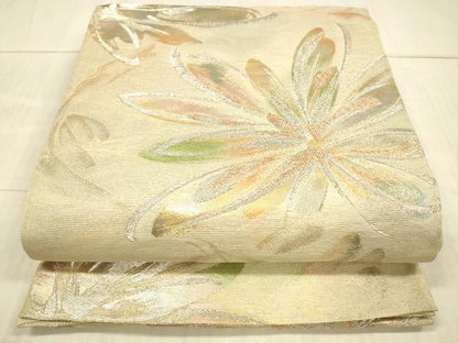 平和屋着物＊夏物 六通柄袋帯 舞花文 金銀糸 正絹 逸品 DAAX8978cm