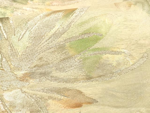 平和屋着物＊夏物 六通柄袋帯 舞花文 金銀糸 正絹 逸品 DAAX8978cm