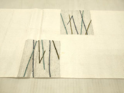 平和屋着物＊夏物 太鼓柄袋帯 すくい織 蜻蛉竹文 正絹 逸品 DAAX8982cm