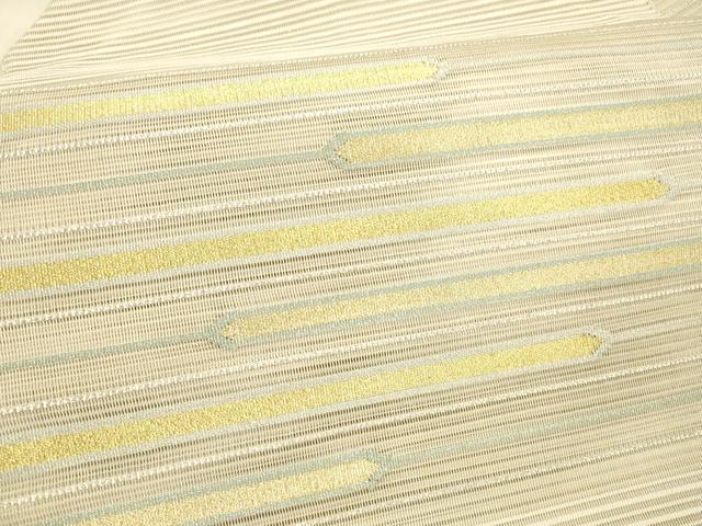 平和屋着物＊夏物 絽綴れ 八寸名古屋帯 横段文 金糸 正絹 逸品 DAAX8989cm