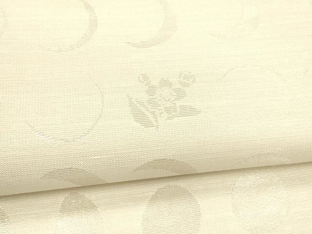 平和屋着物＊夏物 両面 全通柄袋帯 櫛花文 月花文 金銀糸 正絹 逸品 DAAX8991cm