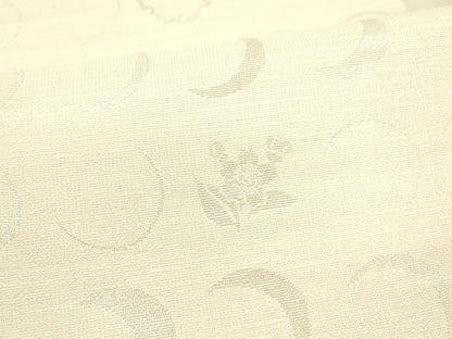 平和屋着物＊夏物 両面 全通柄袋帯 櫛花文 月花文 金銀糸 正絹 逸品 DAAX8991cm