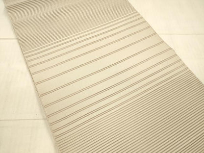 平和屋着物＊夏物 絽綴れ 八寸名古屋帯 横段文 洗柿色 正絹 逸品 DAAX8994cm
