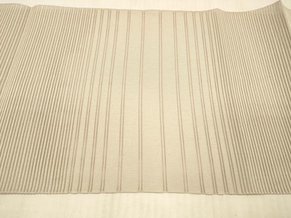 平和屋着物＊夏物 絽綴れ 八寸名古屋帯 横段文 洗柿色 正絹 逸品 DAAX8994cm